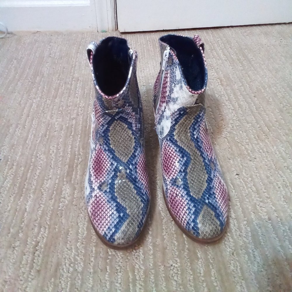 Women's Mid Ankle Snake print Boots